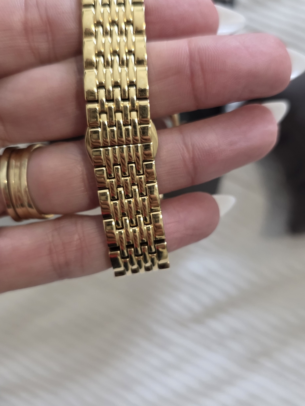 Bulova Gold and Silver-Tone Women's Diamond Accent Bracelet Watch - Picture 6 of 9